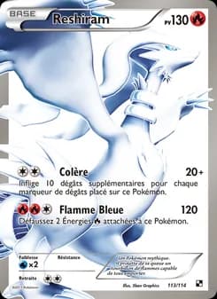 Reshiram 113 — Noir & Blanc