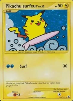 Pikachu surfeur Niv. 13 114 — Rivaux Émergeants