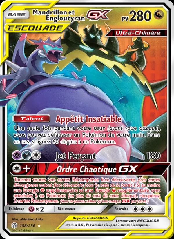 Mandrillon et Engloutyran GX