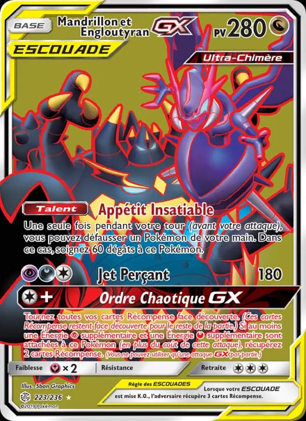 Mandrillon et Engloutyran GX